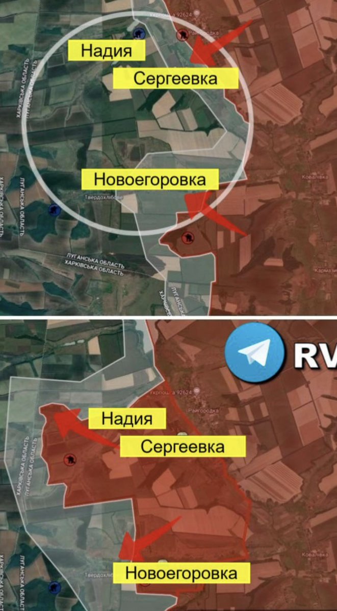 JulianRoepcke's tweet image. Bad news from western Luhansk oblast where Russian invasion forces advanced up to 6 km and captured three more Ukrainian villages.
Advance is confirmed by both Ukrainian and Russian sources.