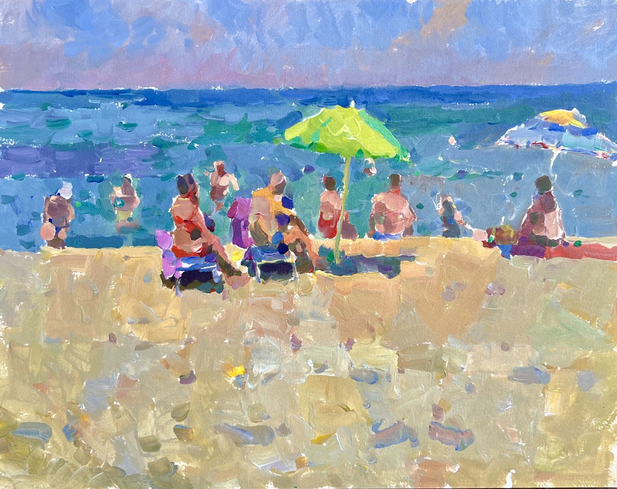 kmacphersonaa's tweet photo. “Beach Bumms”, 11”x14”, acrylic. Painted using the Macpherson Magic Grid in Sicily recently. Great place to travel to. https://t.co/ejwwOMyCXZ