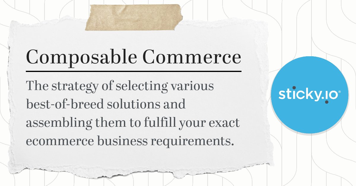sticky_io's tweet image. Let’s talk about #composablecommerce.

This #ecommerce strategy is for businesses looking to future-proof and scale by creating their own #salesplatform out of separate tools.

🛠️ Learn how to build and optimize your composable commerce #techstack: bit.ly/3q4cKf7