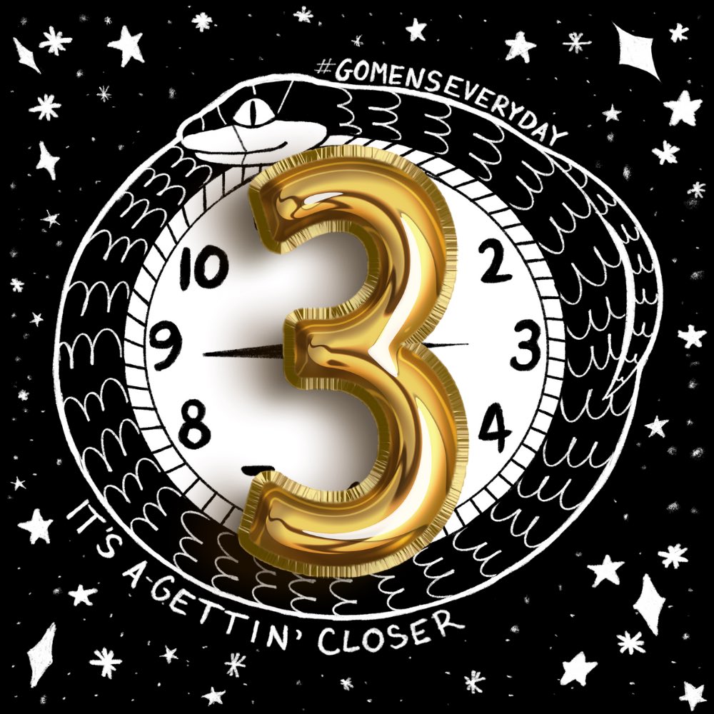 GOmensEveryday's tweet photo. Just 3 more days until S2!

As @inhonoredglory shows, a record can be used for not-so-secret smooches. 💋

You can find them on Tumblr and IG (inhonoredglory). Check out their work and give them a follow!

#GOmensEveryday https://t.co/RC05jvnvvW