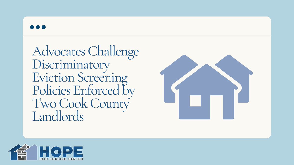 With the help of the ACLU, the ACLU of IL, and the National Housing Law Project, HOPE filed a civil rights complaint with HUD against Oak Park Apartments. 

To learn more, click the link below.  aclu.org/news/racial-ju…