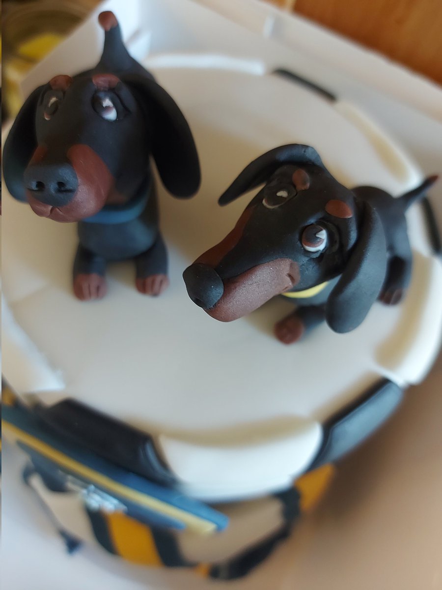 Camdragon's tweet photo. Fondant daschund, anyone?
#bethbakes https://t.co/CgXADLXMSz