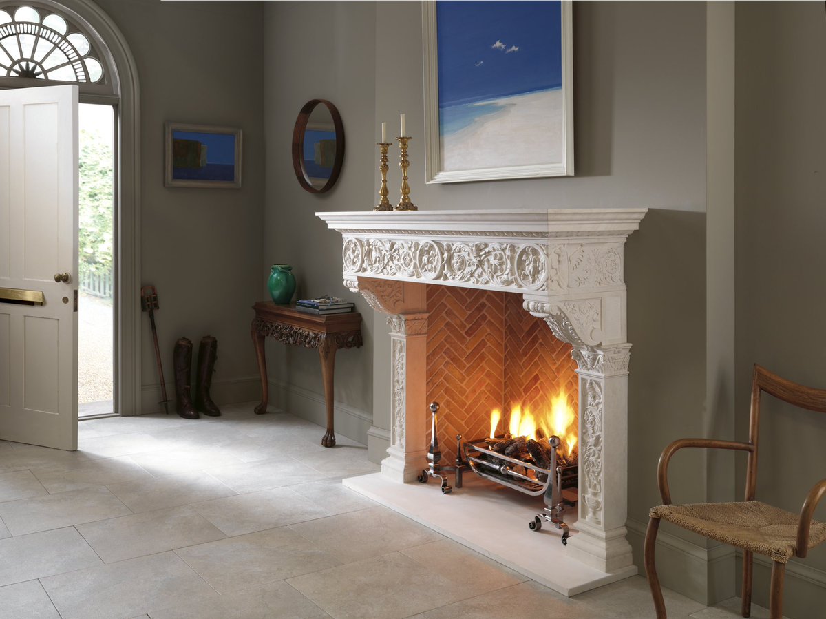 Our Fiorenza fireplace is a copy of a Renaissance stone chimney piece. It displays delicate carved detail to the pilasters and frieze and a generously proportioned mantel shelf.
 
Visit the Chesneys website to discover more of the collection. 
 
#interiordesign #fireplace