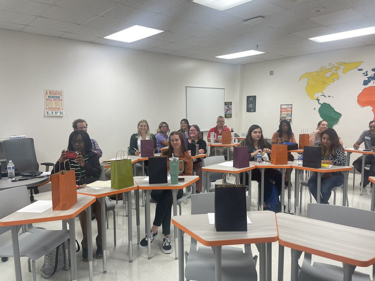 EGrindele's tweet photo. New Middle School RLA teachers are excited to jump into this school year! Learning how to internalize a learning plan and feel confident implementing it in the classroom. 
We are excited to have you on our team! @ambermhope @Aleahcr @SKReeves_GISD @GISDTLD https://t.co/MhBkuYuoJc