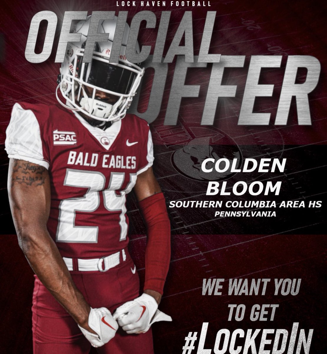 BloomColden's tweet photo. Prayed everyday for this. Grateful to receive my first offer to play at the next level from @LHU_Football . Thank you @Coach_Mul @Coach_CraigDL @CoachMattSully 

@PaFootballNews @PAPrepsRivals @VAPORTRAIL2471 @GarageStrength https://t.co/QfLKFcgk3K