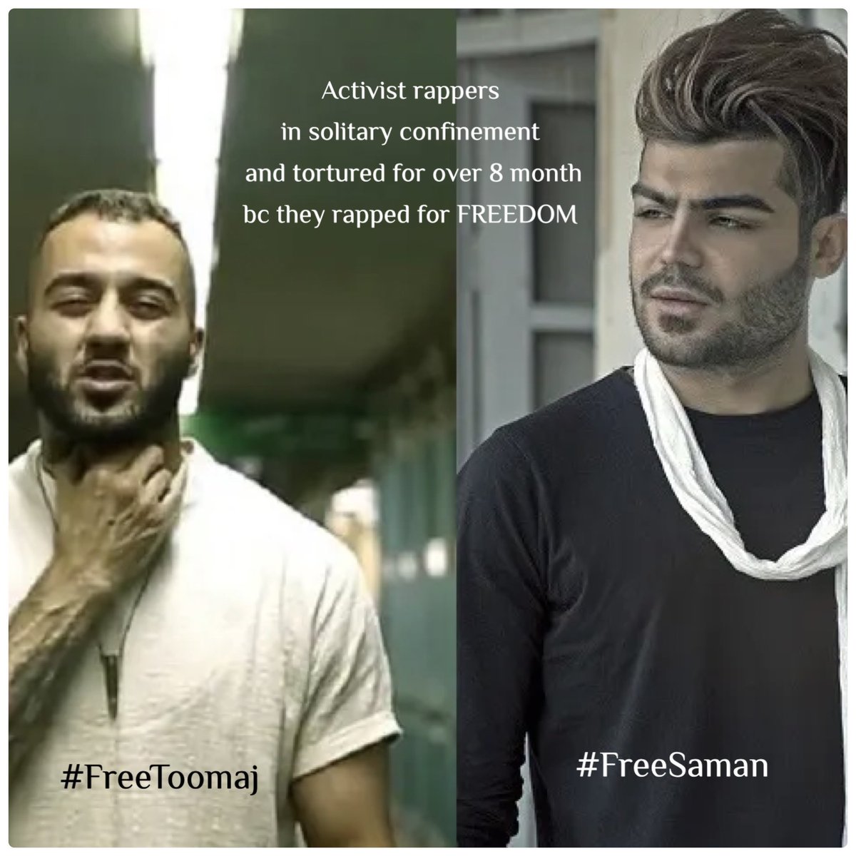 We must stand up for unjustly imprisoned Kurdish rapper #SamanYasin in Iran! He faces torture for his activism & music. Use your voice to demand his freedom! #FreeSamanYasin @RecordingAcad @GRAMMYs @RecordingA @Billboard @RollingStone https://t.co/qYyol07Z5M