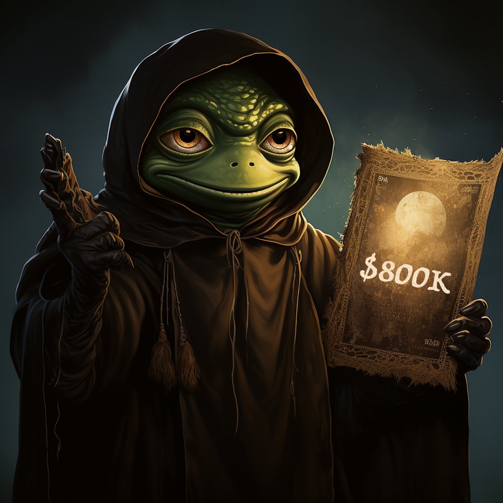 evilpepe_token's tweet photo. From the gloom, Evil Pepe 🐸💀 smirks. Our wickedly enticing presale just surpassed $800K!!!

The sinister revolution grows, whispering lucrative promises to those bold enough to join. Will you heed the call?
https://t.co/tSzIy5cOXV https://t.co/pQE2qdLc00