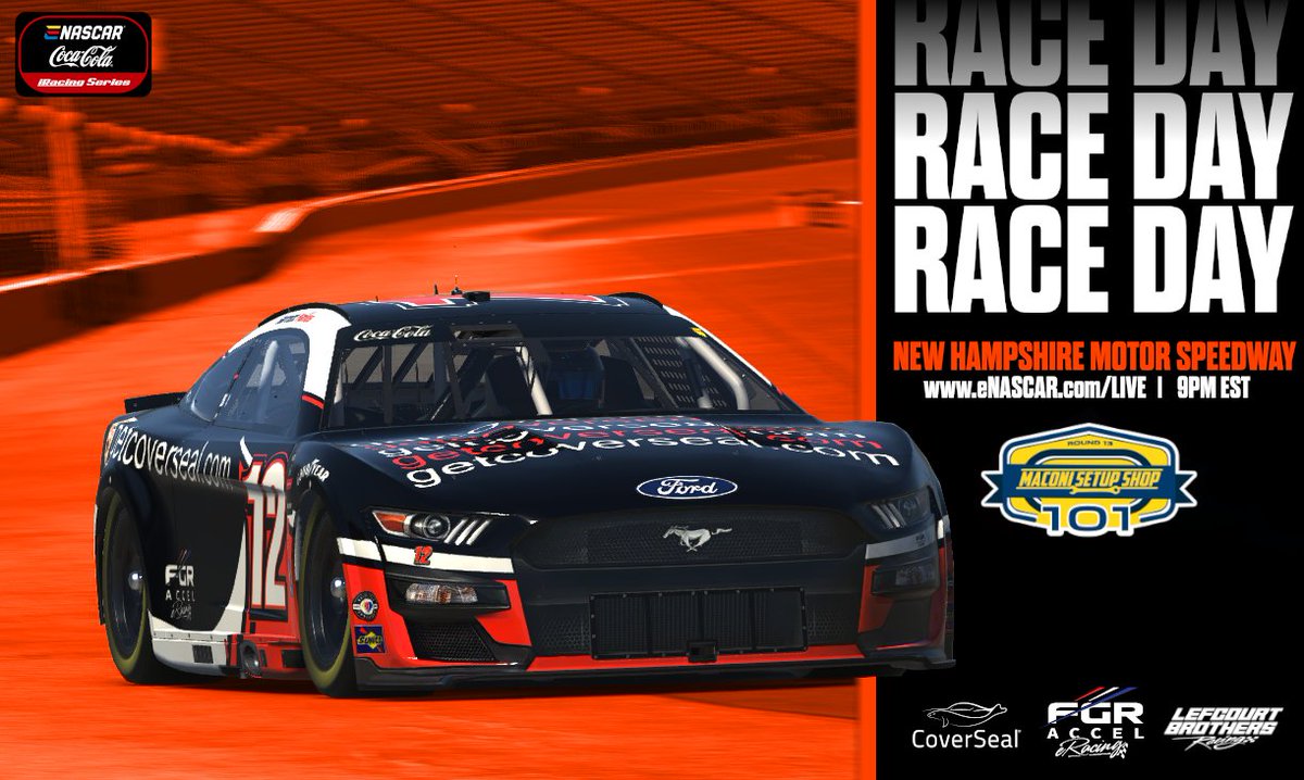 Ready for more action at @NHMS? @JoeBrosef14 & @GarrettManes take the green flag tonight at 9pm est. #enascar | #iracing