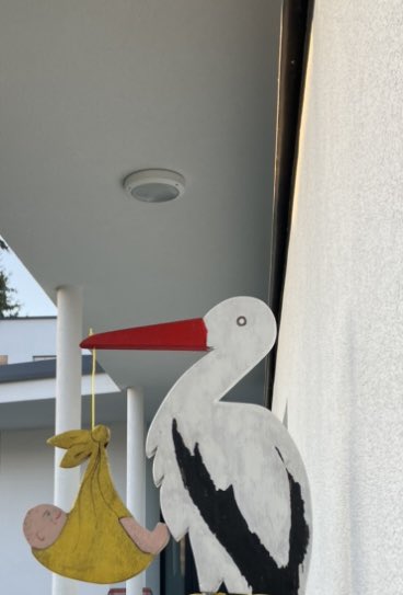 FrauMeeple's tweet photo. @BabsiHoeb Liebe Grüße aus der Stadt. Auch hier wurde bei beiden Kindern der Storch aufgestellt 😊 https://t.co/4KjsCj7z8V