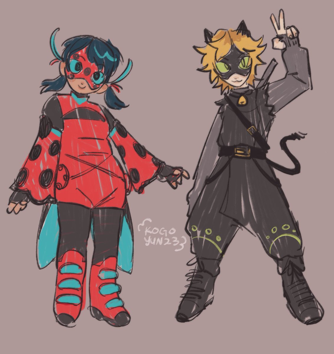 RT @kogoyun: ladybug and Cat noir if they were awesoem… if u care…. https://t.co/3CBTAhLBgt