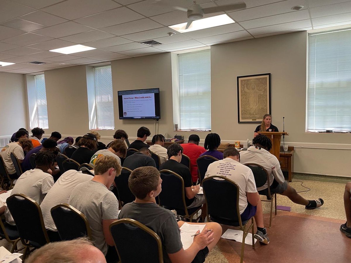 B_Dimovitz's tweet photo. Thank you @CoachBrick_ for your sessions with the @cadetfootball retreat! We Loved Brick Wall Training presentations and sessions! https://t.co/rlvV7wZ3qC