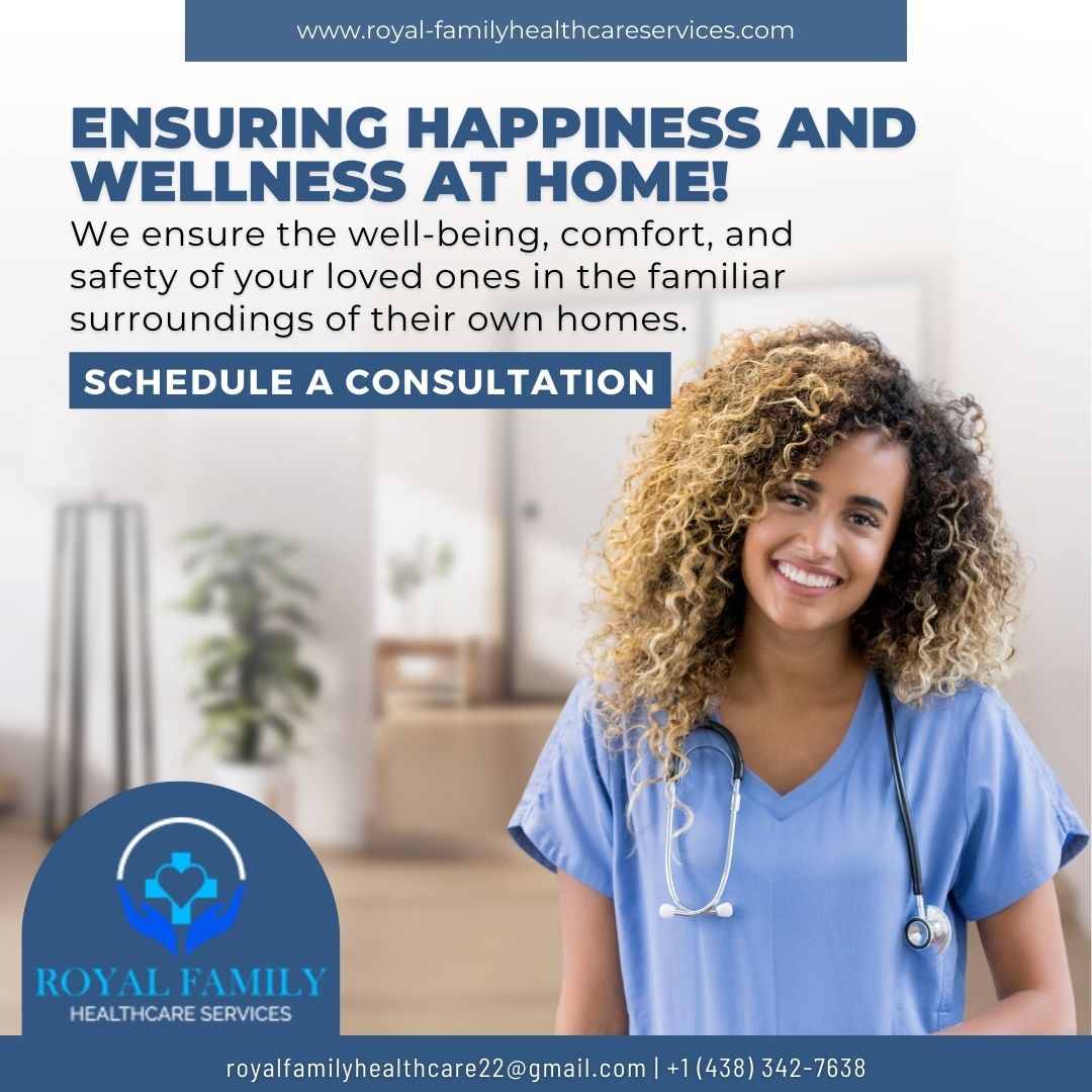 We ensure the well-being, comfort, and safety of your loved ones in the familiar surroundings of their own homes.
#royalfamilyhealthcareservices #SeniorHealthcare #CompassionateCare #PersonalizedServices #QualityofLife #Dignity #SupportiveEnvironment