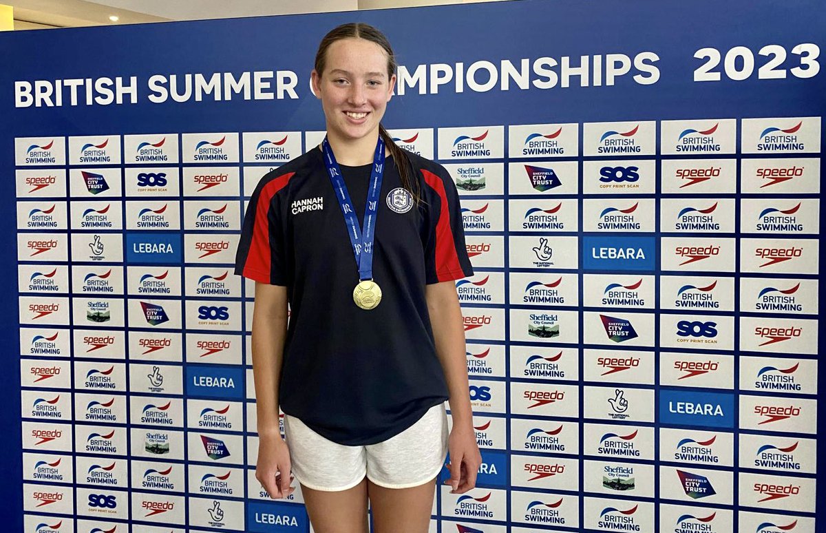 Huge congratulations to Hannah Capron on winning 🥇in the women’s 13/14yrs 50 Free @britishswimming #summerchamps23