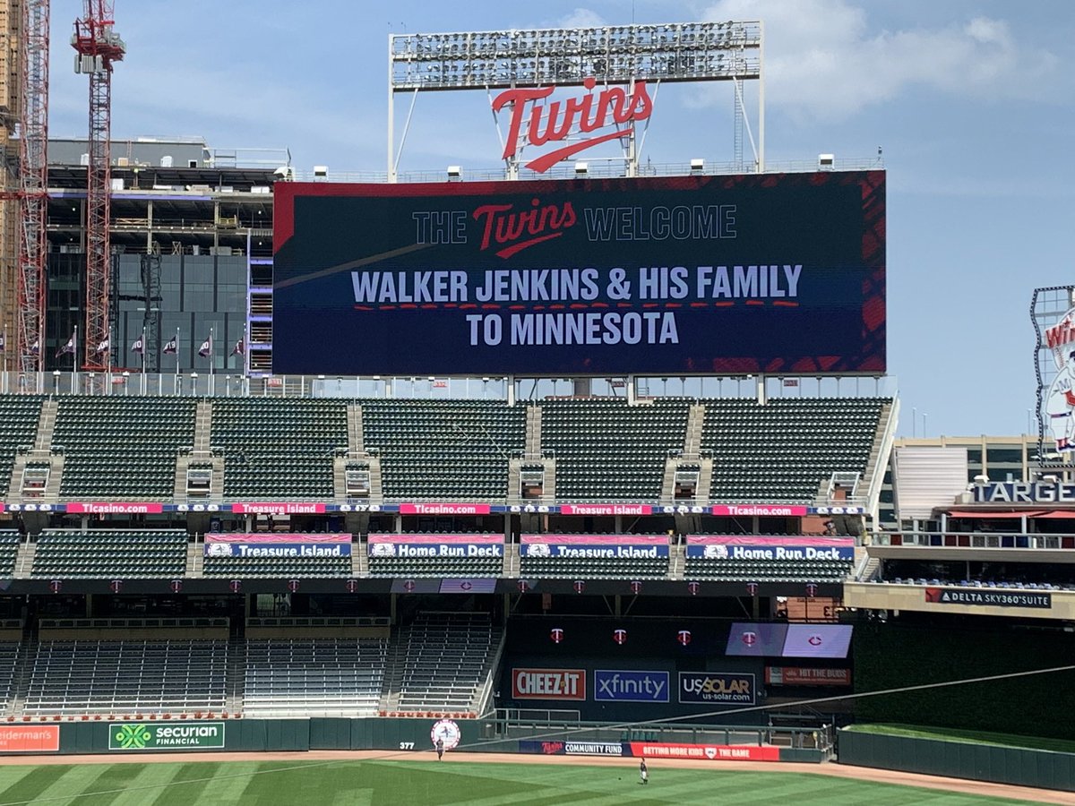 nightengalejr's tweet photo. Twins first-round pick Walker Jenkins is expected to sign his contract and receive the Target Field tour today. https://t.co/VG4B3MPrAK