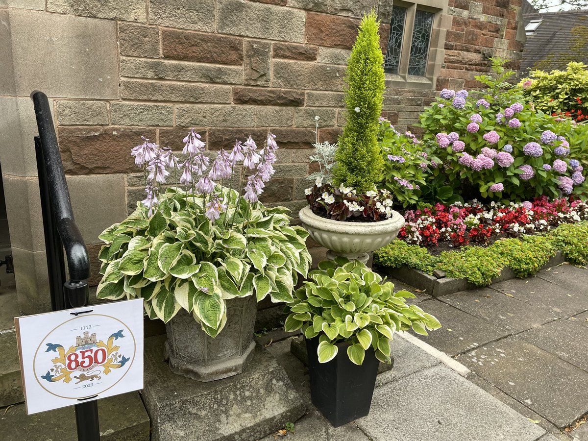 NBC_GreenTeam's tweet photo. Newcastle -under- Lyme’s 850th anniversary of the Royal Charter was certainly celebrated in bloomin’ style today when we had the honour of visiting some of our finest Community Gardens #newcastle850 https://t.co/KT8VG0JjnJ