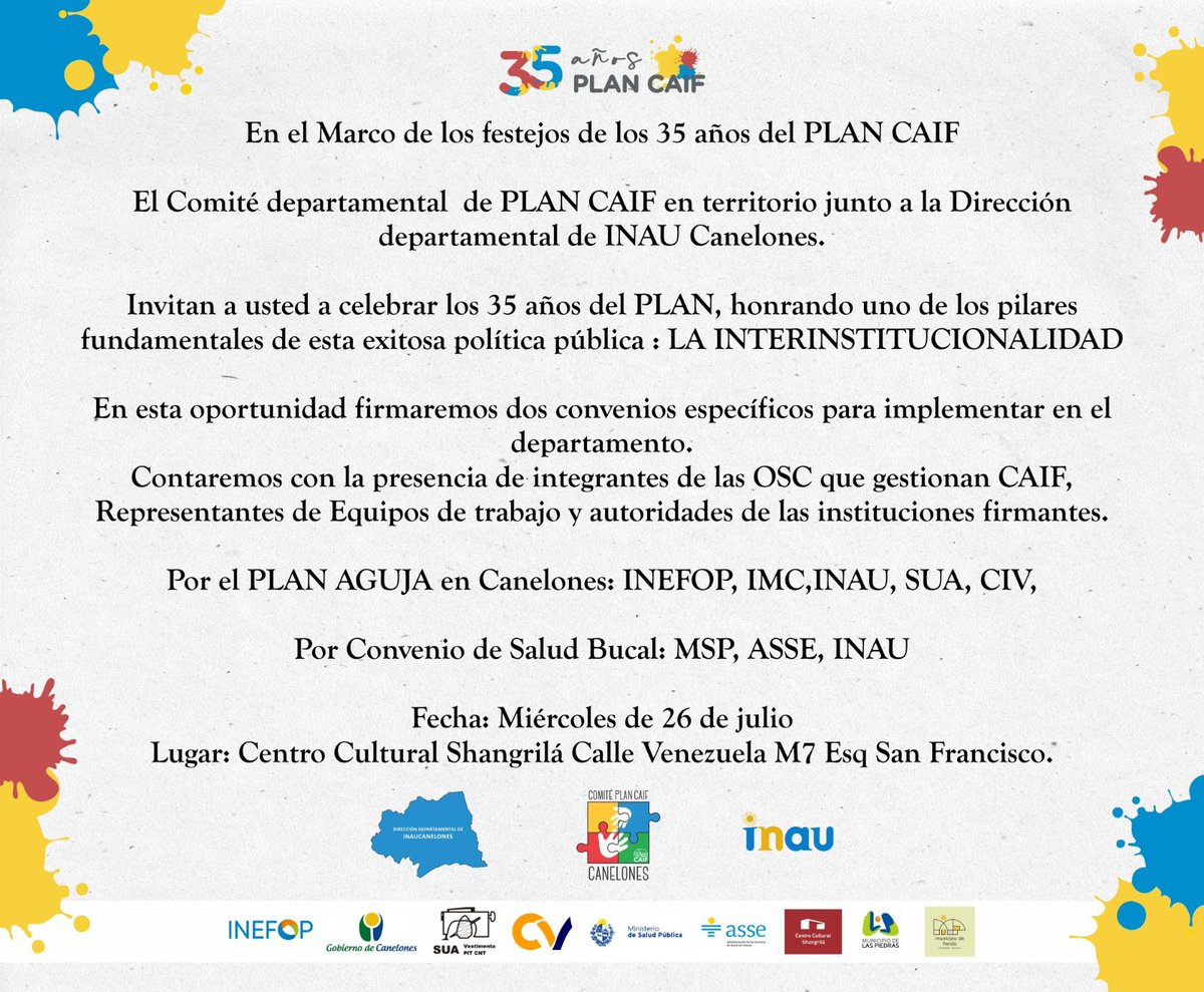 dutra_guillermo's tweet photo. Estando en @INEFOPoficial emociona constatar la sustentabilidad del Plan CAIF cuya génesis estuvo en la visión de nuestra recordada Consuelo Beherens de Antía siendo Directora del Consejo del Niño y con quien tuve el privilegio de trabajar directamente 1985-1990 (abro hilo) https://t.co/iclQmxbGZa