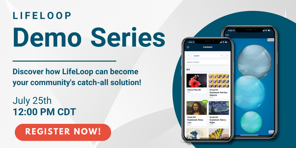 Today is the day! 📣Discover the secrets to a thriving senior living community in just 30 minutes. Learn about personalized care plans, captivating prospects, and boosting collaboration. Register now for a brighter future: hubs.ly/Q01Y4v3n0 #LifeLoopDemoSeries