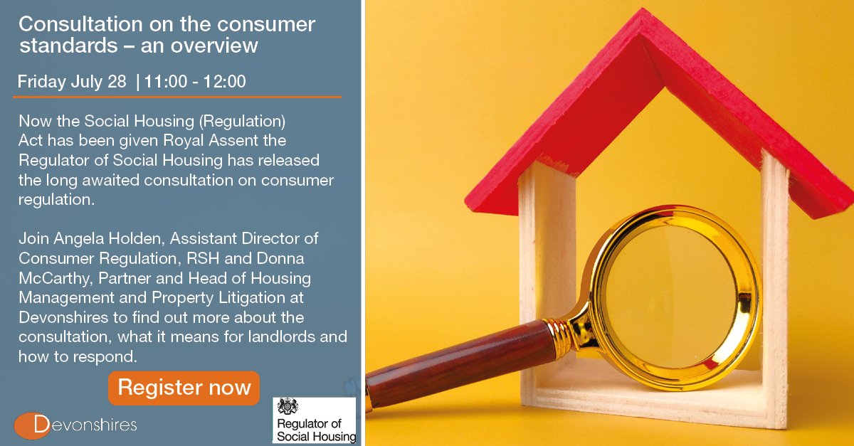 Now the Social Housing (Regulation) Act has been given Royal Assent the Regulator of Social Housing has released the long awaited consultation on consumer regulation.