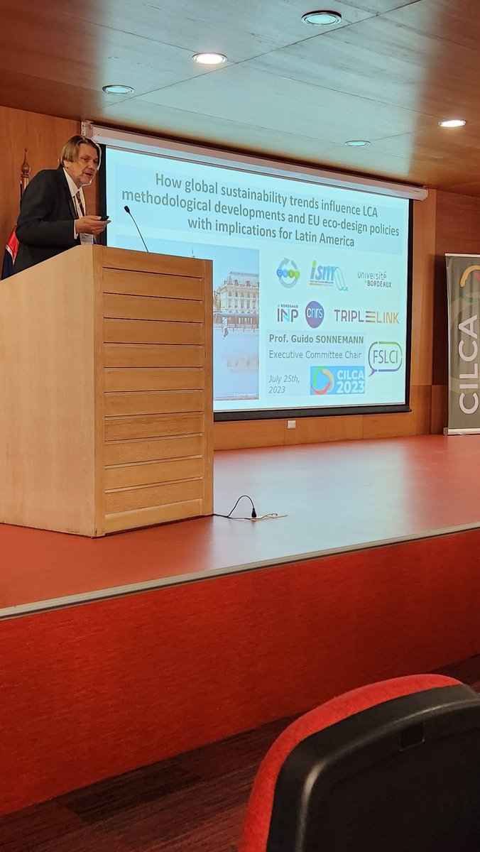 #CILCA2023 has started! We are glad to start with our first keynote Guido Sonnemann with a talk about #circularity #sustainability #criticality