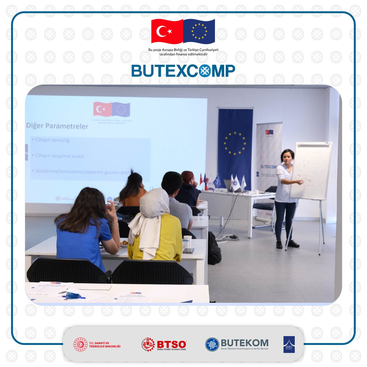 BuTexComp's tweet photo. Bursa'da teknik tekstil sektöründe faaliyet gösteren firmalarımıza yönelik gerçekleştirdiğimiz eğitimde, Doç. Dr. Aylin Toprakçı, 'Plazma Teknolojisi ve Tekstil Endüstrisinde Kullanımı' başlığı altında bilgi aktarımı yaptı.
#BUTEXCOMP #teknikeğitim #tekniktekstil https://t.co/IA2QQ29LXs