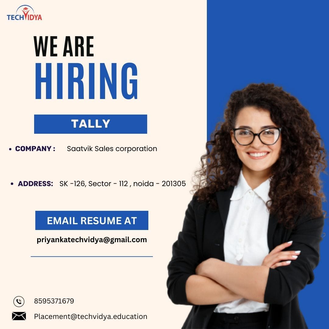 tech_vidya's tweet photo. #RECRUITMENT DRIVE Organized by TechVidya Career Pvt Ltd. for multiple profiles !

#techvidya #training #skills #nodejs #mis #tally #tallyprime #CCNA #education #ITCourses #joboriented #developer #jobopening #joboffer #placement #software #jobalert #institute #HIRINGNOW https://t.co/9jGctUQFAB