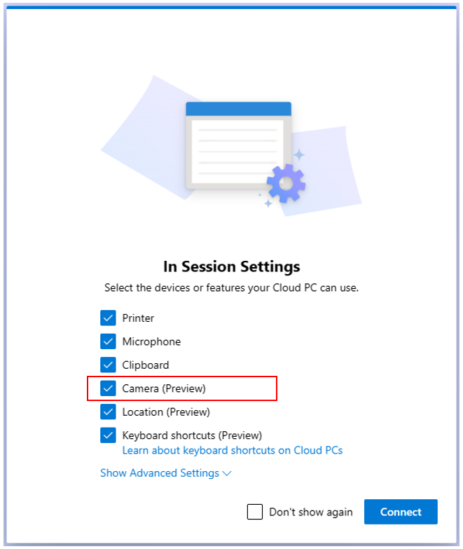 Brinkhoff_C's tweet photo. The #Windows365 web client now supports camera redirection (preview). Users can now give their Cloud PC access to their local device's camera. Go check it out! https://t.co/evTsNET1D0 https://t.co/qxfIgbpequ