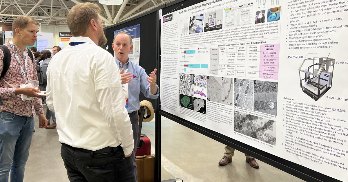 Microsco_Innov8's tweet photo. Did you miss our #MM2023 poster session on Monday? Stop by our booth (938) to get a PDF of "Efficient Workflows for #ElectronMicroscopy Labs using Automated #SpecimenPreparation"!  #samplepreparation #automation #mPrepASP https://t.co/VVXuzDeoCo
