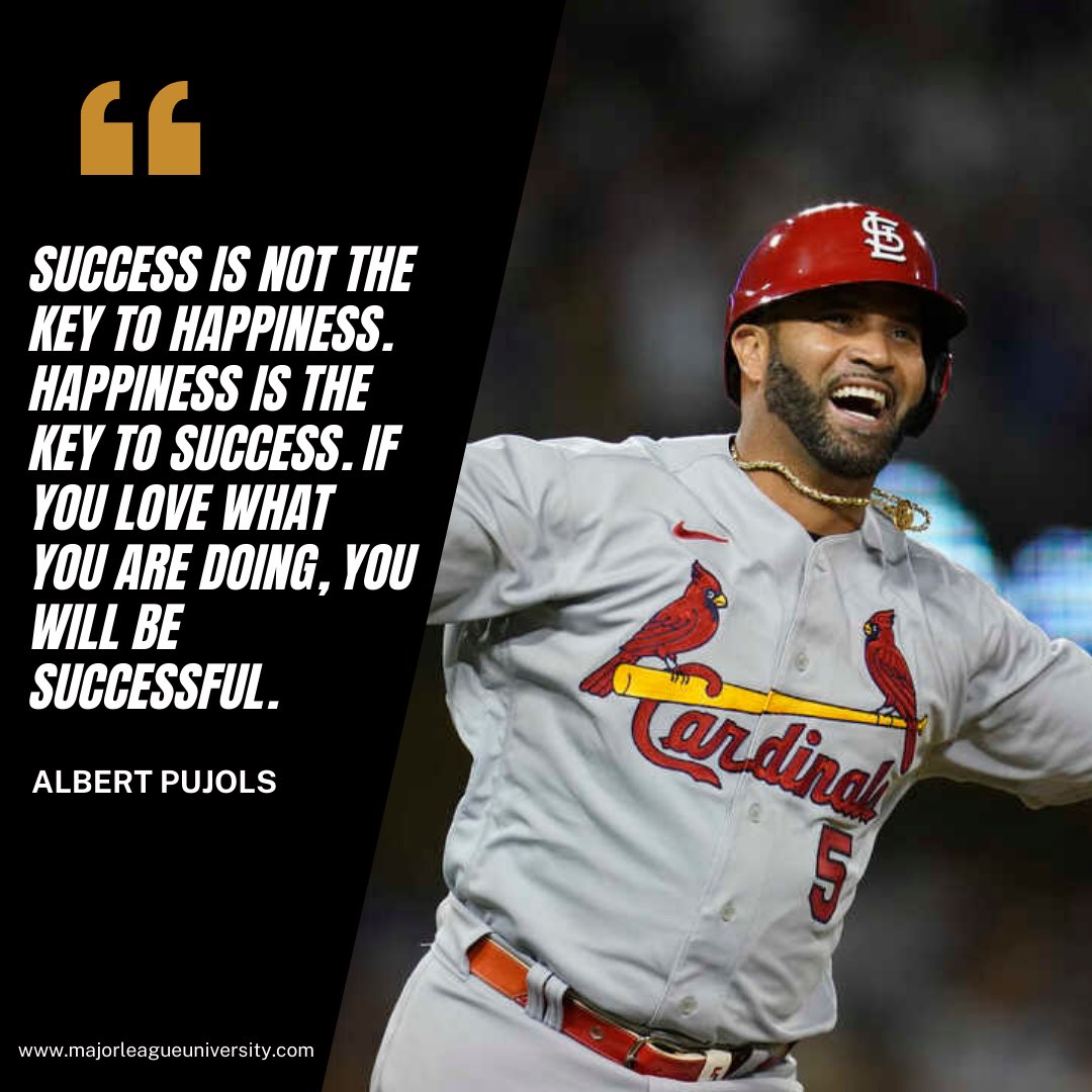 MajorUniversity's tweet photo. “If you love what you are doing, you will be successful!”

- Pujols 

Great message about finding your best self! https://t.co/gMSVN4SmVw