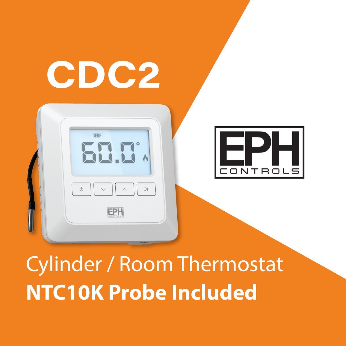 EPHcontrols's tweet photo. 🚨NEW PRODUCT ALERT 🚨

EPH Controls are delighted to announce our latest thermostat the CDC2.

This mains powered, programmable thermostat can be used for controlling:

Heating
Hot Water Cylinders
Adjacent Rooms
Floor Temperature

Ask your merchant today for a CDC2! https://t.co/uDQfxVO0Fw