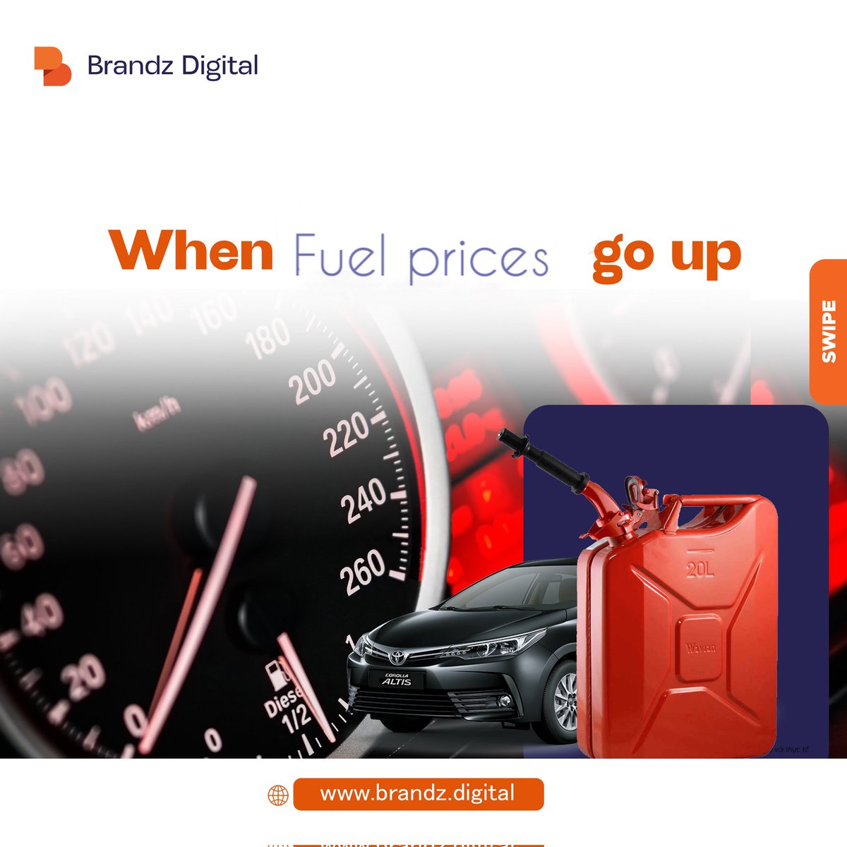 brandz_digital's tweet image. Fuel prices might be skyrocketing, but so are our creative solutions! 🚀 

@brandz_digital we turn challenges into opportunities. Let's drive your brand to new heights, no fuel needed! ⛽️🚫 

#BrandzDigital #FuelYourBrand #CreativityUnleashed