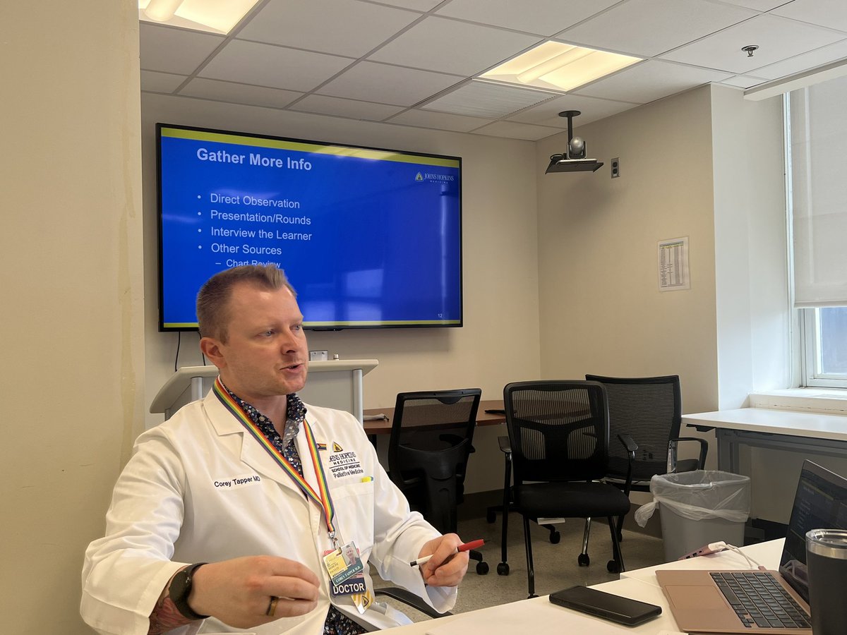 It is the FIRST DAY of the MedEd Immersion Elective for the new residents in the @JohnsHopkinsDOM MedEd Pathway! Such a happy day! Wonderful talk by the incredible educator @CoreyTapper on Identification & Remediation of Struggling Medical Learners