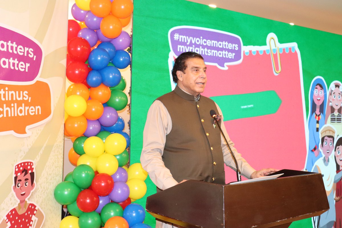 NCRC_Pakistan's tweet photo. Honored to have Speaker @NAofPakistan @RPAPPP at the children's consultation! Emphasizing the significance of child participation; he highlighted that there should be #EqualOpportunities 4 boys & girls. Let's unite to empower every child's voice to shape a more inclusive society. https://t.co/AZ7ULkqTds