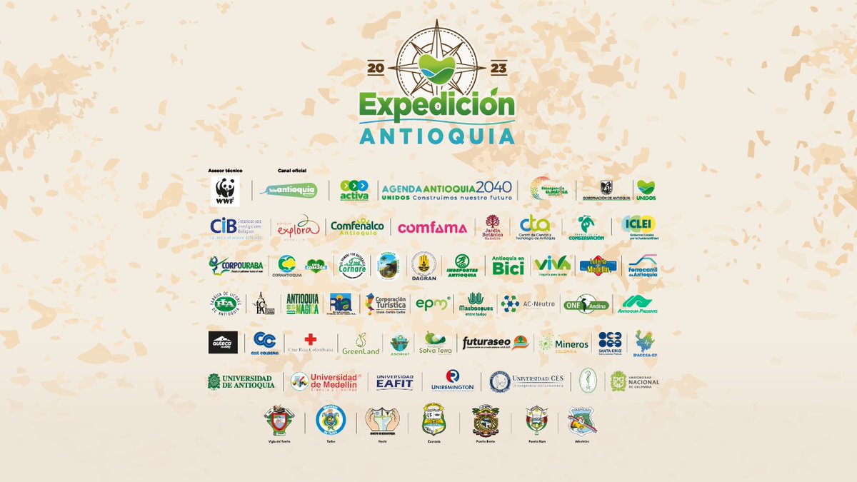 Les agradecemos a estas entidades que nos han ayudado a que el sueño de la #ExpediciónAntioquia hoy sea una realidad 🧭🛶.