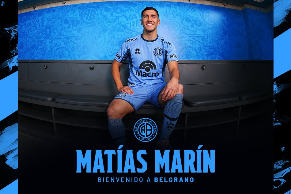 Matías Marín, volante creativo chileno de 23 años, es nuevo jugador de #Belgrano; llega procedente del club O’Higgins de su país.

¡Bienvenido al Pirata, Mati!