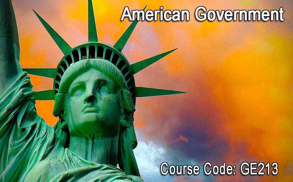 American Government GE213 
Students cultivate their understanding of U.S. government &amp; politics through analysis of data &amp; text-based sources as they explore topics like constitutionalism, liberty &amp; order, civic participation in a representative democracy
v4.oasissis.com/cgi-bin/v5/pub…