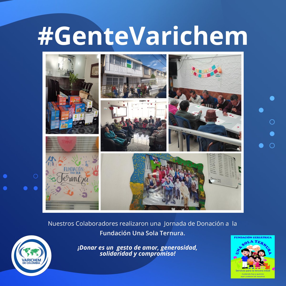 VarichemCol's tweet photo. #GenteVarichem
Gracias a nuestros colaboradores quienes realizaron una Jornada de Donación a la Fundación Una Sola Ternura❤️‍🩹

¡Donar es un gesto de amor, generosidad, solidaridad y compromiso! https://t.co/3DGMCE99aR