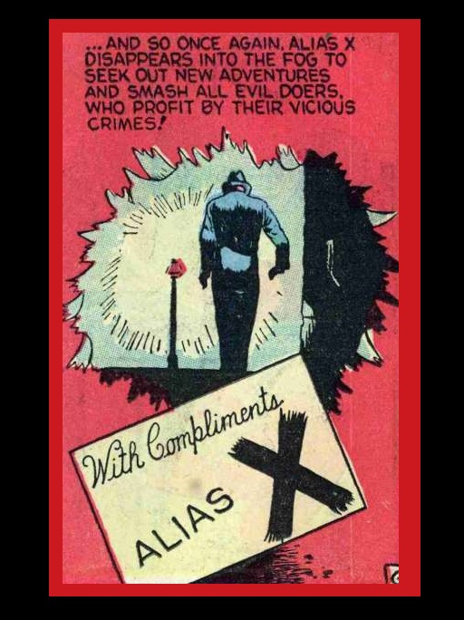 HeroesUnited_4's tweet photo. #X - #GoldenAgeComics -#MysteryMan #Hero #AliasX The X - Alias X"  then reappears in #Holyoke #CaptainAero  Issue #3 (March 1942) - fighting a "Circus of Death" with saboteur killing for new military gun plans - #comics #MysteryMen/08 (Correction on Issue #) https://t.co/mrn6prdiwc