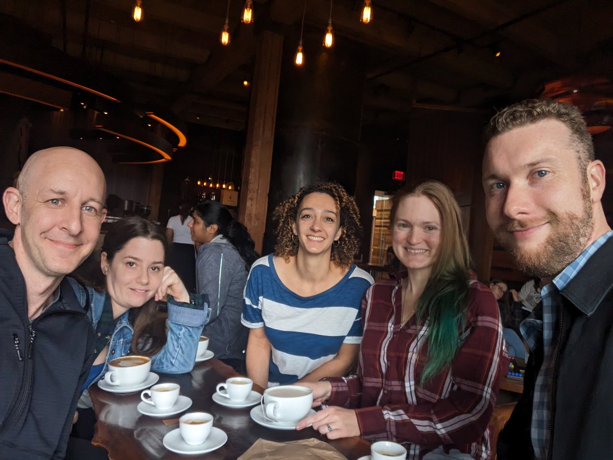 Me and some of my very favorite people in the world drinking "acceptable" (my word) Seattle coffee at Storyville in Pike's Place. 

Also, the brand of coffee is a perfect name for writers.

<a href="/RustinLovewell/">Rustin Lovewell</a> <a href="/ReeCallahan/">Carrie Callahan</a> <a href="/micascotti/">Mica Scotti Kole (On Hiatus)</a> <a href="/ADykstal/">Andrew Dykstal</a>