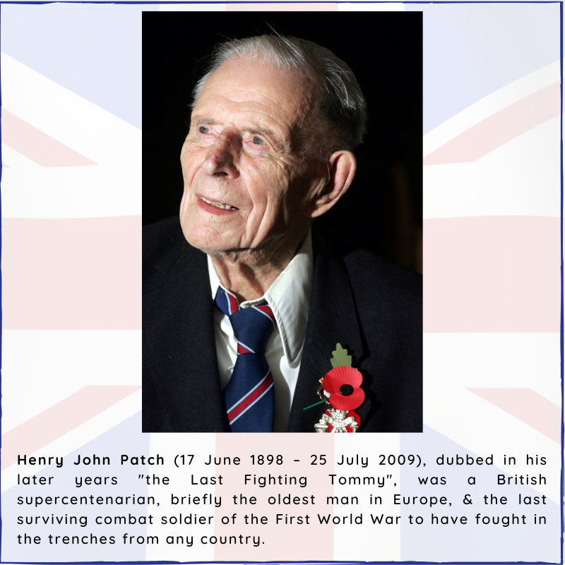 BritishHistorym's tweet photo. #otd 25 July 2009 – Harry Patch died (b. 1898)
Dubbed in his later years "the Last Fighting Tommy", was an English supercentenarian, briefly the oldest man in Europe, & the last surviving trench combat soldier of the First World War from any country.
#harrypatch #britishhistory https://t.co/y9INLci9wi