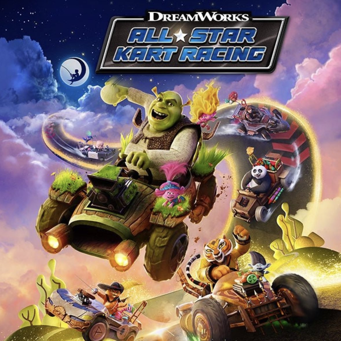 geoffkeighley's tweet photo. Shrek stars in DreamWorks All-Star Kart Racing, coming later this year for PS5, Xbox Series, PS4, Xbox One, Switch, and PC. https://t.co/Lz1TweEznj