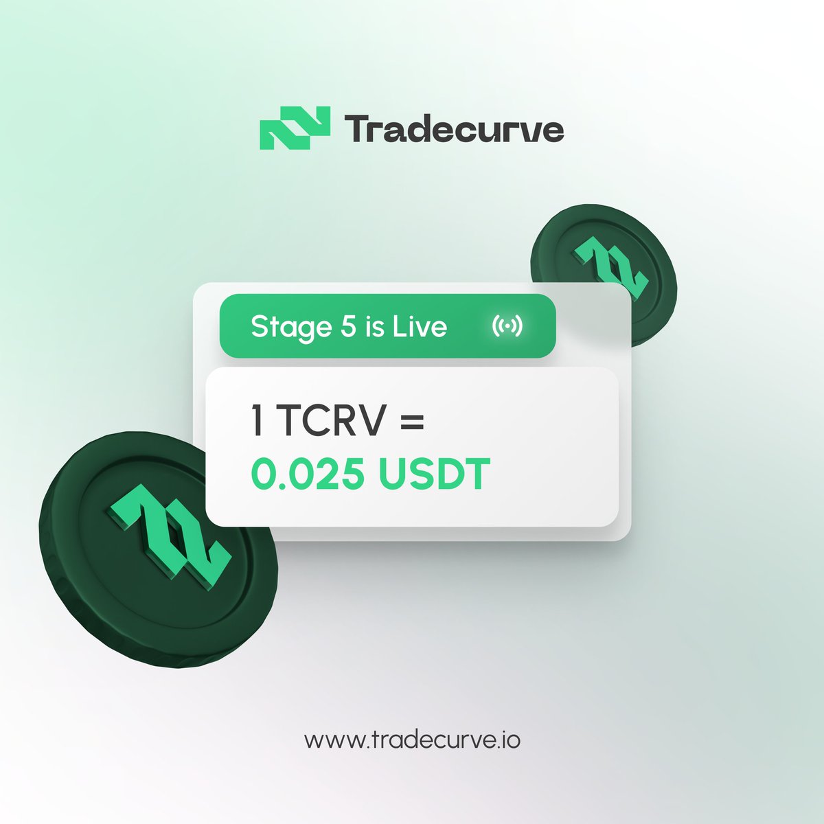 Tradecurveapp's tweet photo. Exciting News!

✅Stage 5 of the TradeCurve App Presale is LIVE and gaining momentum rapidly! 
Don't miss your chance to grab the 30% bonus on purchases💰

🟢Participate NOW: https://t.co/PKW5eY3Li5

The TradeCurve ecosystem powered by $TCRV awaits you.🫵🏽

#presale #crypto https://t.co/fgyMs1xf5d