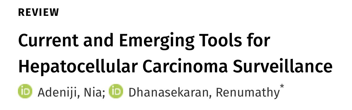 ✅ out this 💥 Review from @HepCommJournal‼️ 📑 Learn about current and emerging tools for #HCC surveillance🔎! 🧵 #LiverTwitter #OncTwitter #OpenAccess journals.lww.com/hepcomm/Fullte…