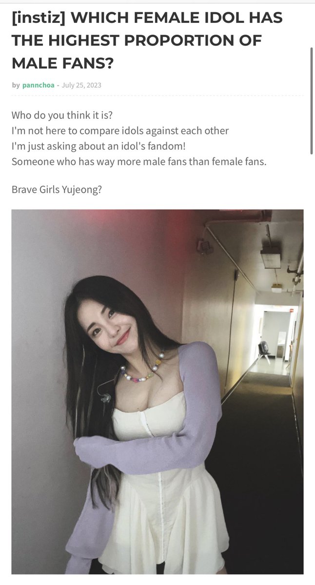 notpannchoa2's tweet photo. [ notpannchoa ] Which 4th gen female idol has the biggest proportion of male fans?

https://t.co/e5osqrfhN3 https://t.co/pNcoZDhYIG
