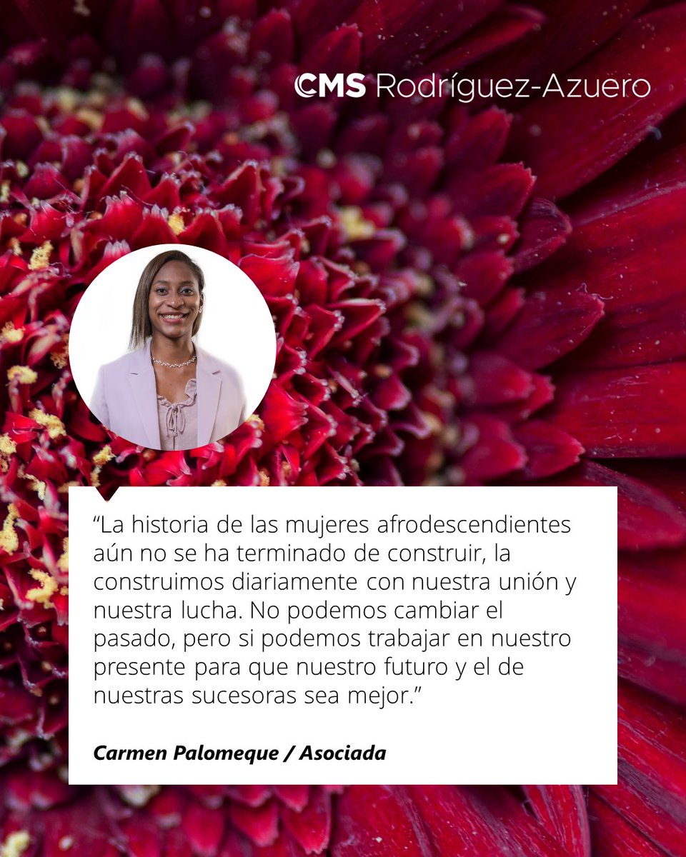 #Conmemoración | Desde nuestra firma, en el Día Internacional de la Mujer Afrodescendiente, queremos reconocer a nuestra Asociada Carmen Palomeque, quien es voluntaria desde hace 8 años en la fundación ASOMADERE (Asociación De Mujeres Afro Victimas Edificando Redes De Equidad).