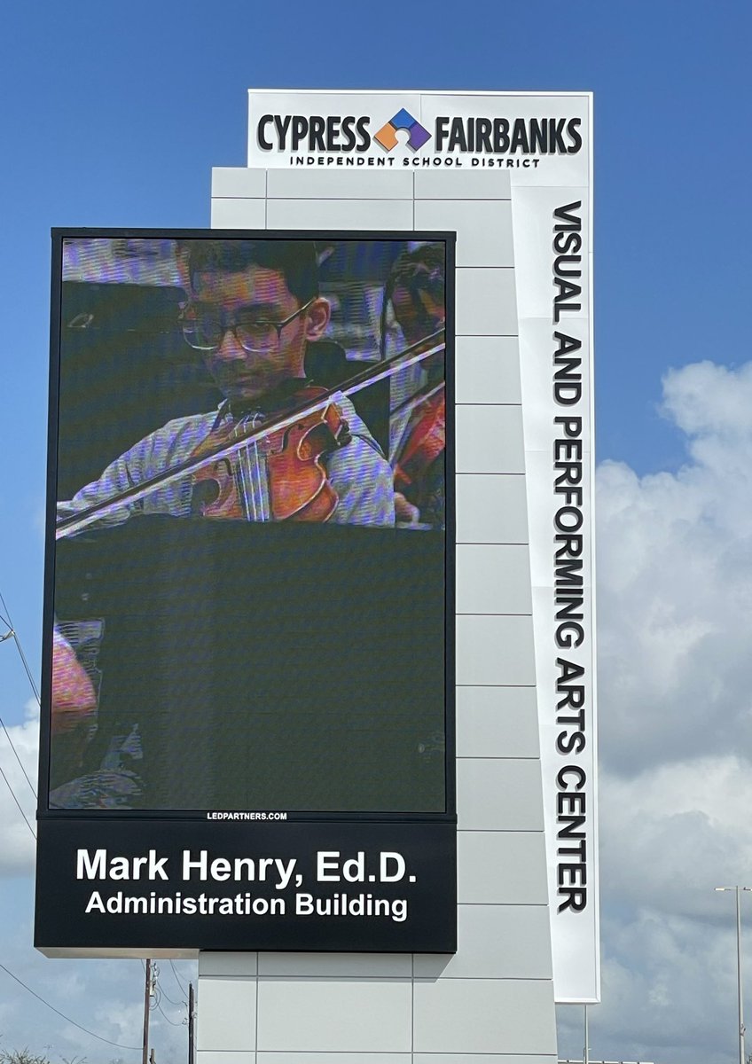 spillaneorch's tweet photo. Who else is excited about the VPAC?!?Some of our Spillane Spartans are featured on the marquee! ❤️🎻❤️🎻 @CFISD_FineArts @CyFairJoel @SpillaneMS https://t.co/myB43PCpLh