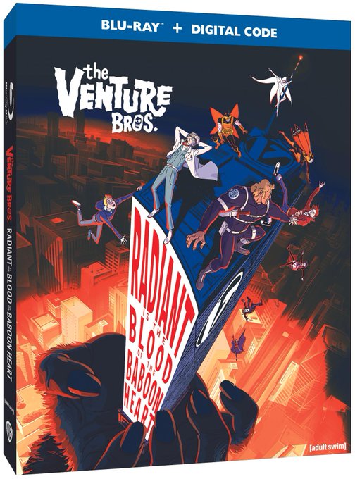 TVTango's tweet photo. 📀Out Today on Blu-ray: @WBHomeEnt THE VENTURE BROS.: RADIANT IS THE BLOOD OF THE BABOON HEART #VentureBros With @jacksonpublick @JamesUrbaniak #DocHammer @paddywarbucks @MSinter About/Buy https://t.co/eDl1djtPGS https://t.co/Foz7MvXqH1