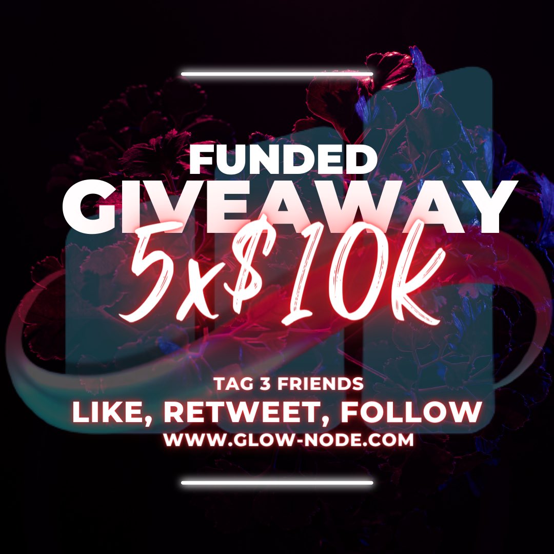 Adam_Aabaad's tweet photo. 🎁Glow GIVEAWAY 🎁
5 X 10K Challenges. 

1.Follow @GlowNodefx @SamBradburyFX
&amp; @Adam_Aabaad 
2. Like &amp; ReTweet
3. Tag 1 Friend

⏳72 Hours. 
#Giveaway  #GlowNode https://t.co/pLj799szVo