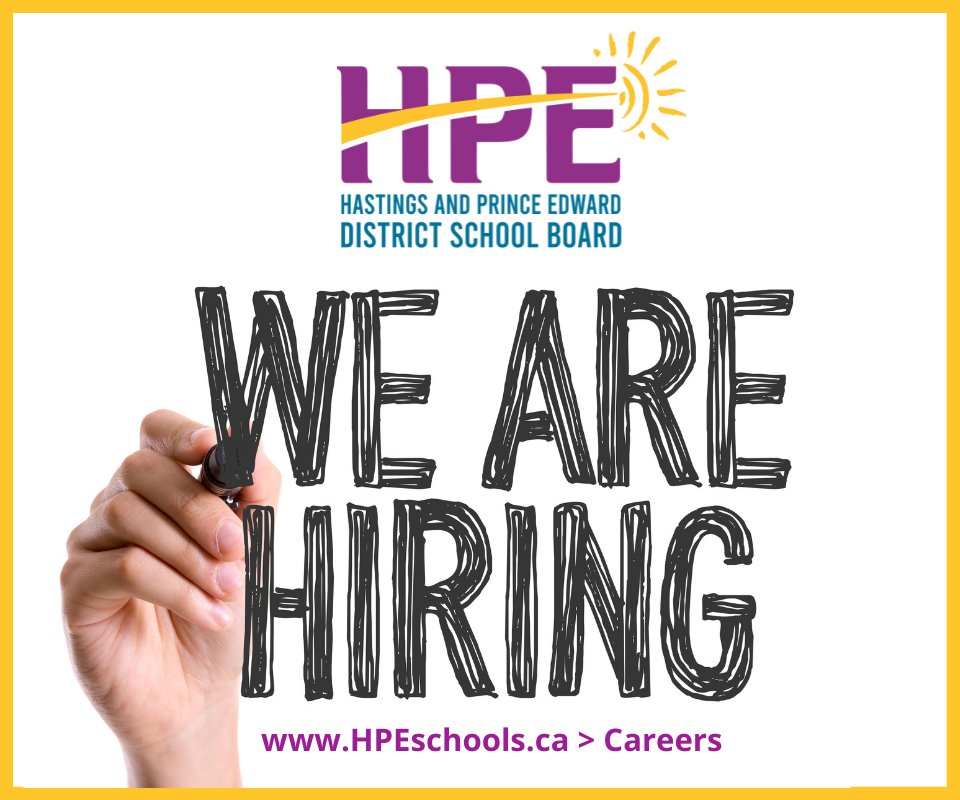 Do you like working with young children and making a difference in their education? HPEDSB is hiring casual Educational Assistants. Learn more and apply before July 28 at HPEschools.ca/Careers.