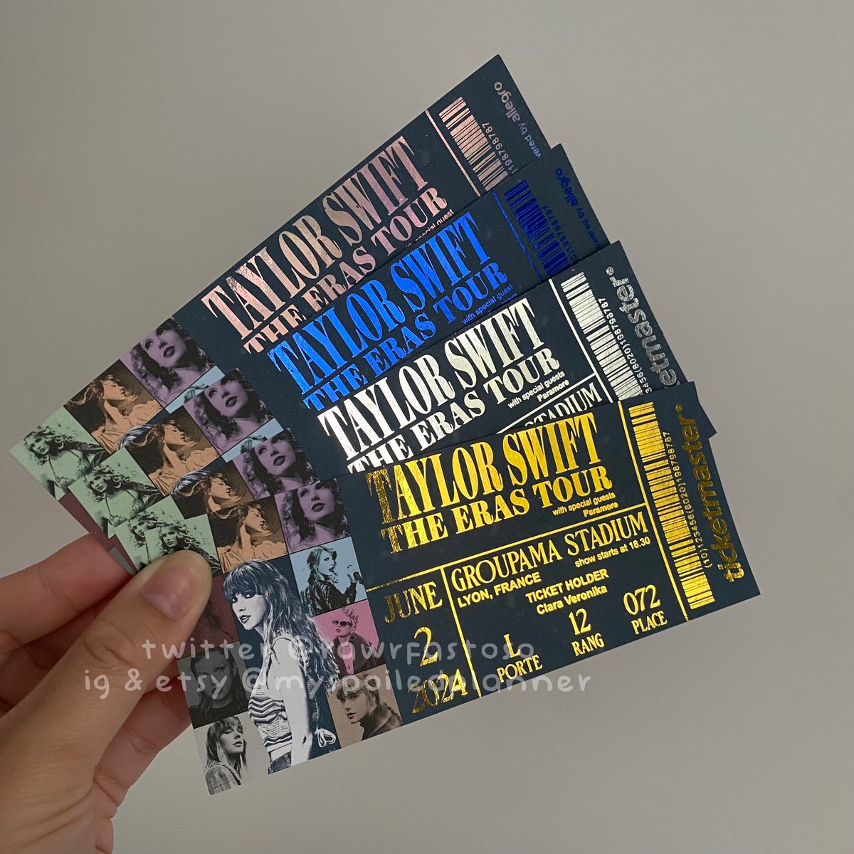 so since we don’t have any physical tickets for Europe, I made these special keepsake for taylor swift the eras tour 2024! hit me up if you want yours made too #TSTheErasTour #theerastourlyon #theerastourparis #TheErasTourWarsaw