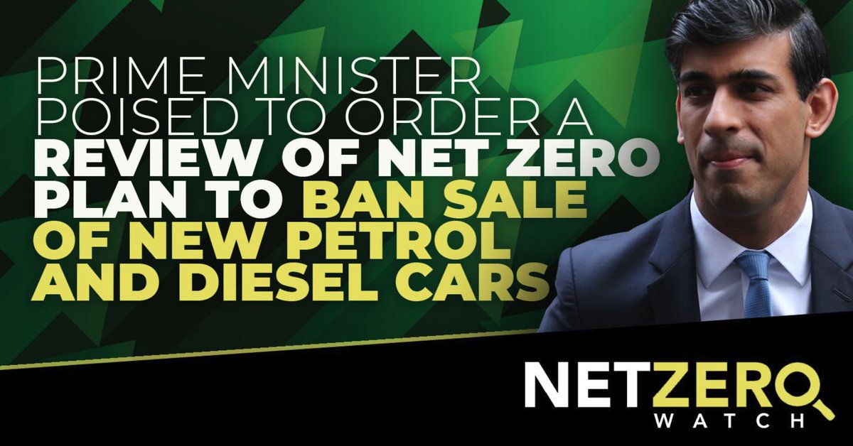Net Zero Watch (@netzerowatch) on Twitter photo The right move: <a href="/RishiSunak/">Rishi Sunak</a> 'poised to order review' of 2030 ban on new ICE cars. mol.im/a/12333241 via <a href="/MailOnline/">Mail Online</a> The right move: <a href="/RishiSunak/">Rishi Sunak</a> 'poised to order review' of 2030 ban on new ICE cars. mol.im/a/12333241 via <a href="/MailOnline/">Mail Online</a>